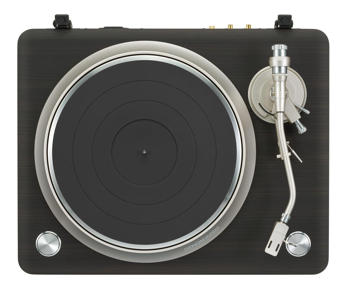 Built-in phono equalizer connects directly to non phono inputs