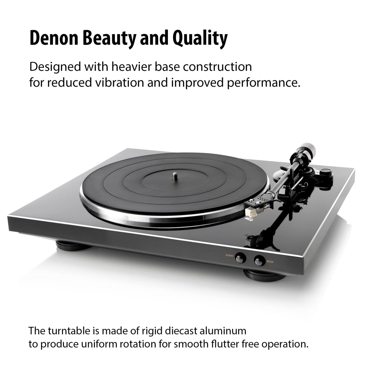 Denon DP-300F tonearm-removable-headshell enables easy cartridge swaps