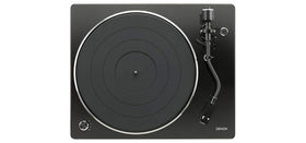 Denon DP-450USB black finish complements modern home audio setups.
