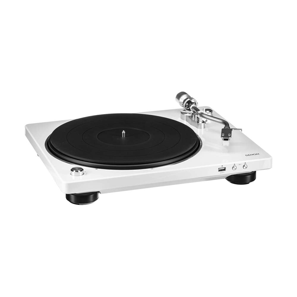 Denon DP-450USB curved tonearm provides precise playback for vinyl lovers