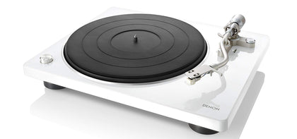 Denon DP400 front view highlighting sleek design for home listening