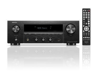 Denon DRA-900H front panel display for easy setup in a compact receiver.
