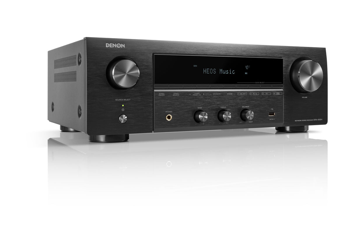 Denon DRA-900H HEOS multi-room streaming in action across rooms.