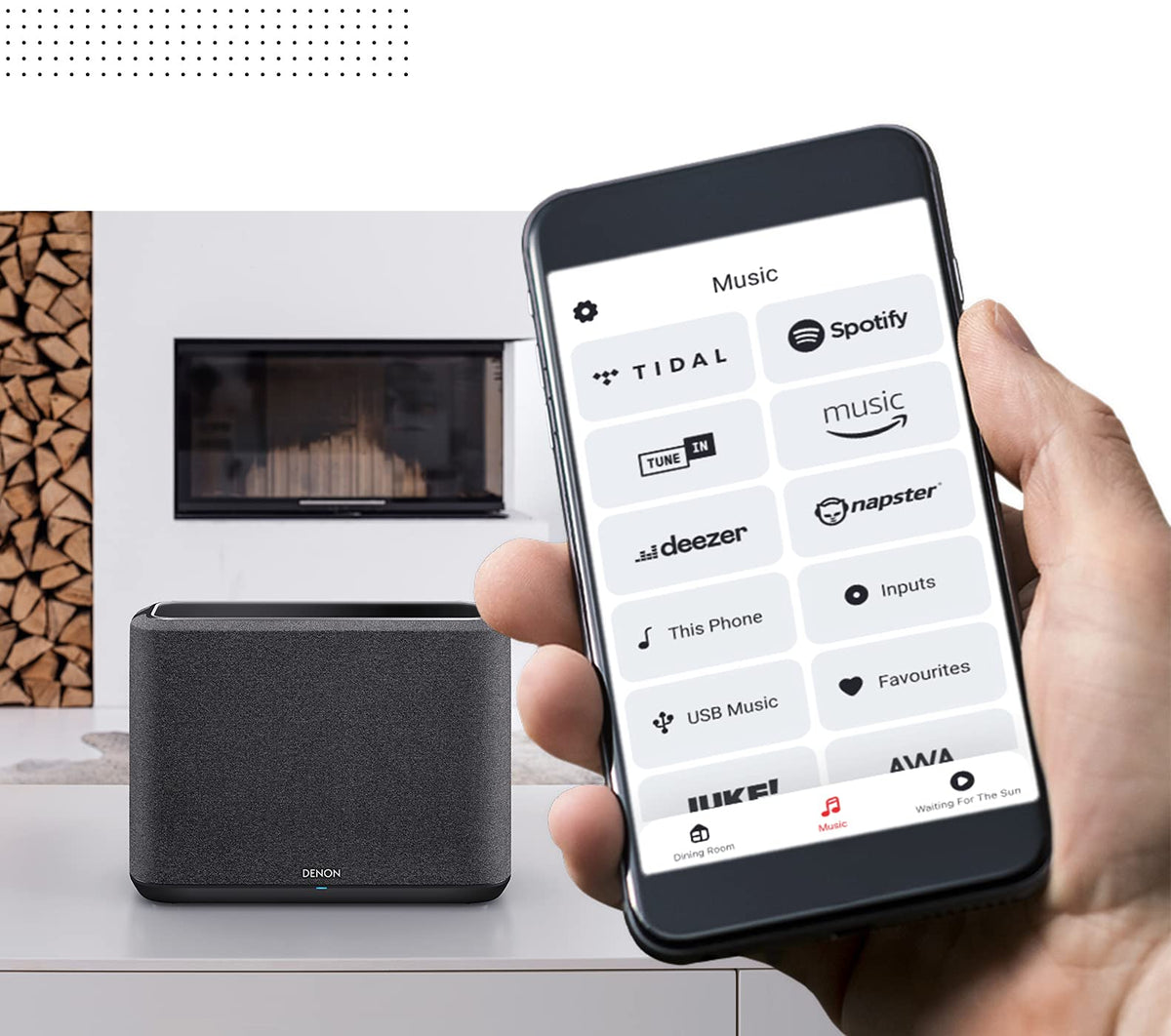 Denon Home 150 back ports enable versatile connectivity options