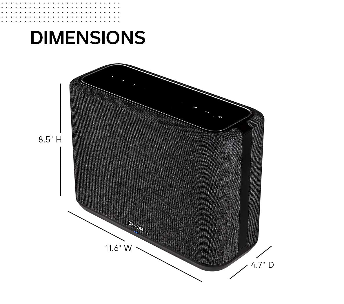 Denon Home 250 bass drivers close-up for punchy bass