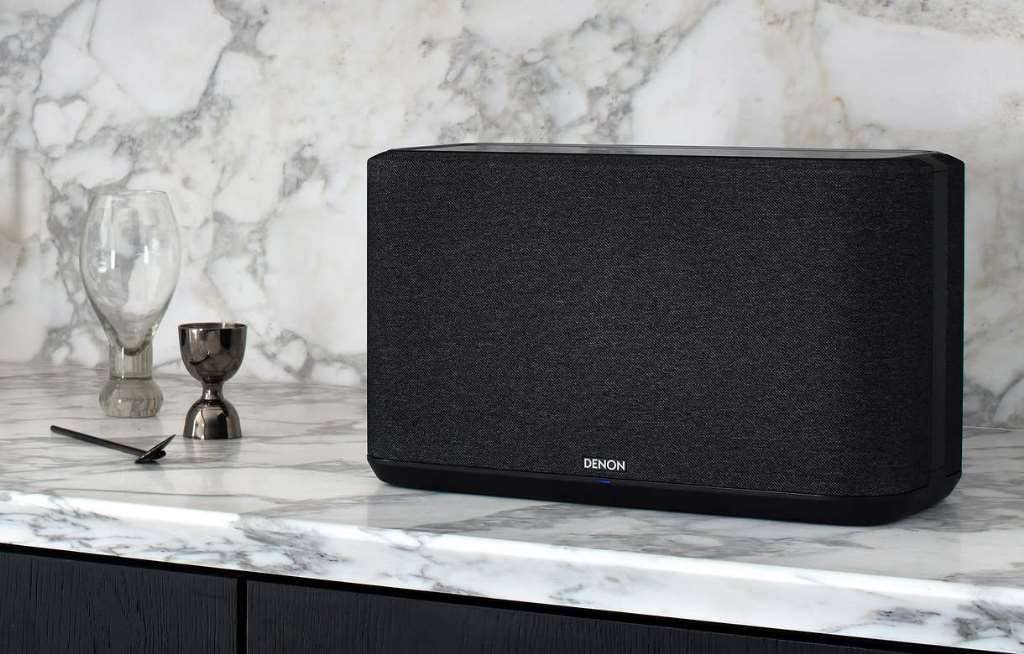 Denon Home 350 HEOS icon close-up for multi-room streaming