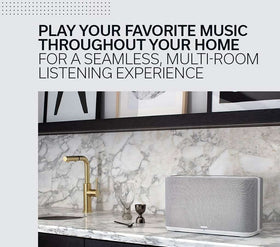 Denon Home 350 HEOS multi-room icon illustrating synchronized playback.