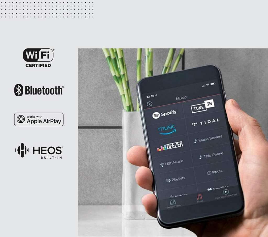 Denon Home 350 quick-select-buttons enable fast access to favorites.