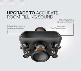Denon Home 350 woofer-tweeter array provides precise highs and deep bass.