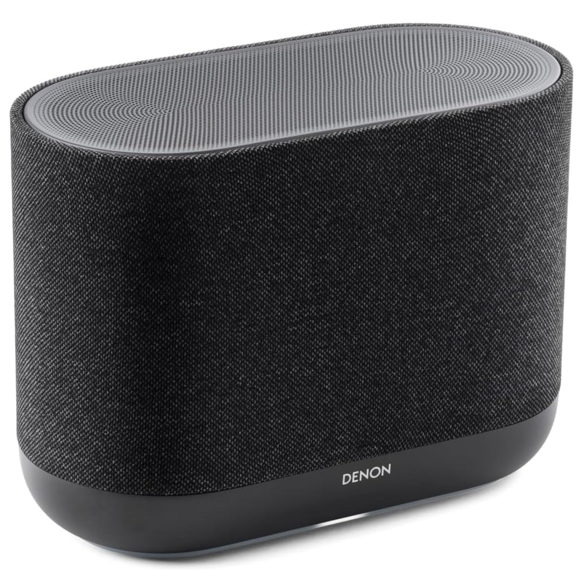 Denon Home 400 front view delivering room-filling stereo sound.