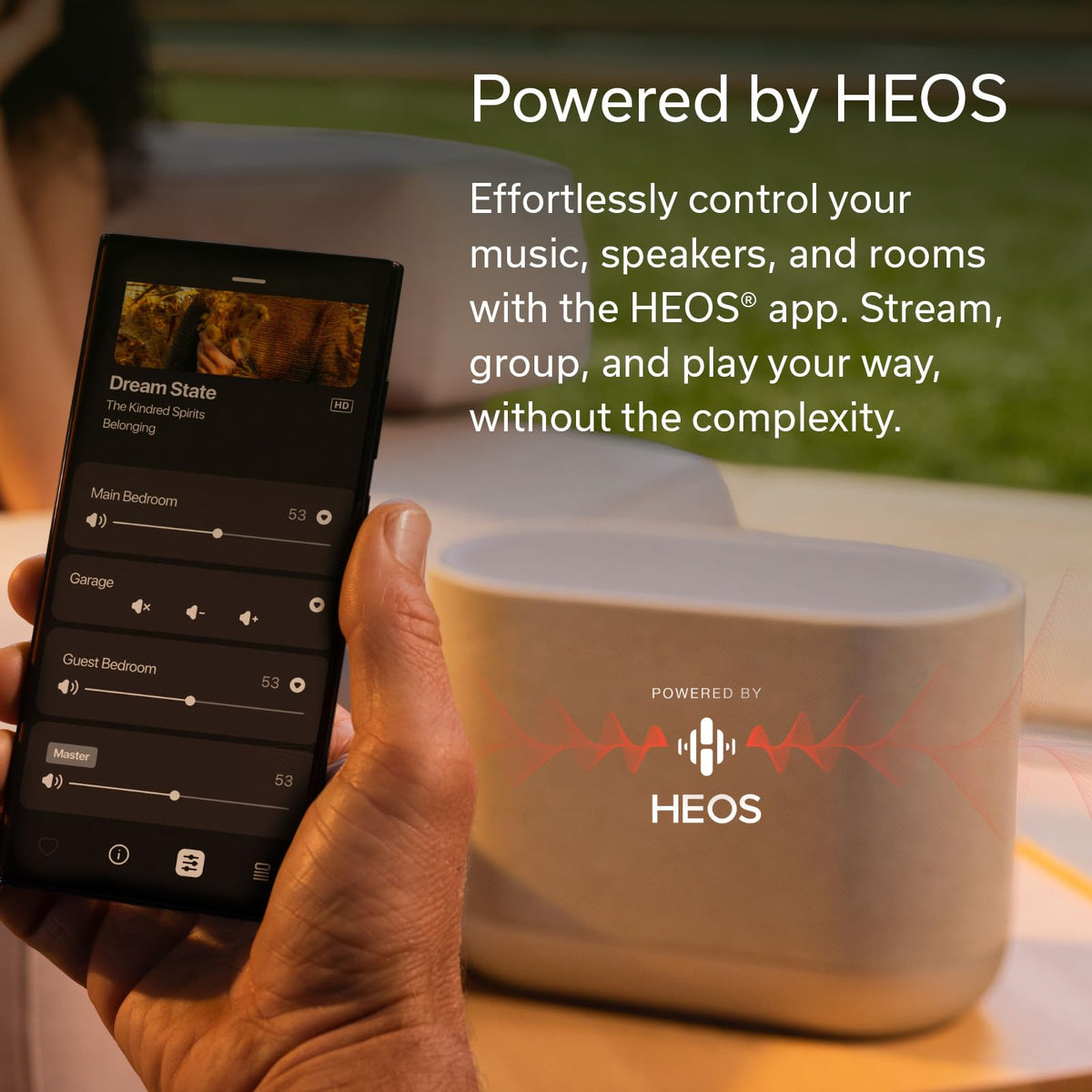 Denon Home 400 wireless streaming via Wi-Fi, Bluetooth, and AirPlay 2.