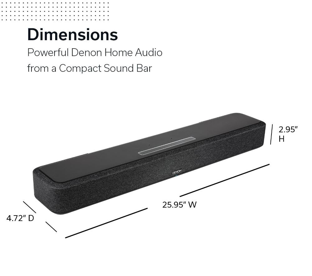 Denon Home 550 black finish blends with home theater aesthetics