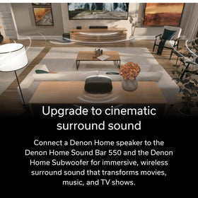 Denon Home 600 wireless setup supports multiroom with other HEOS speakers.
