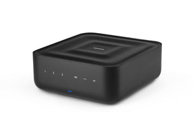 Denon Home Amplifier front view, compact two-channel design for versatile room setup.
