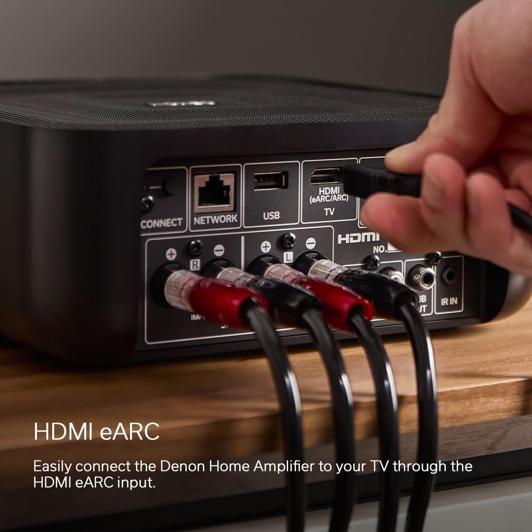 Denon Home Amplifier with HEOS, enabling seamless multi-room streaming across your home.