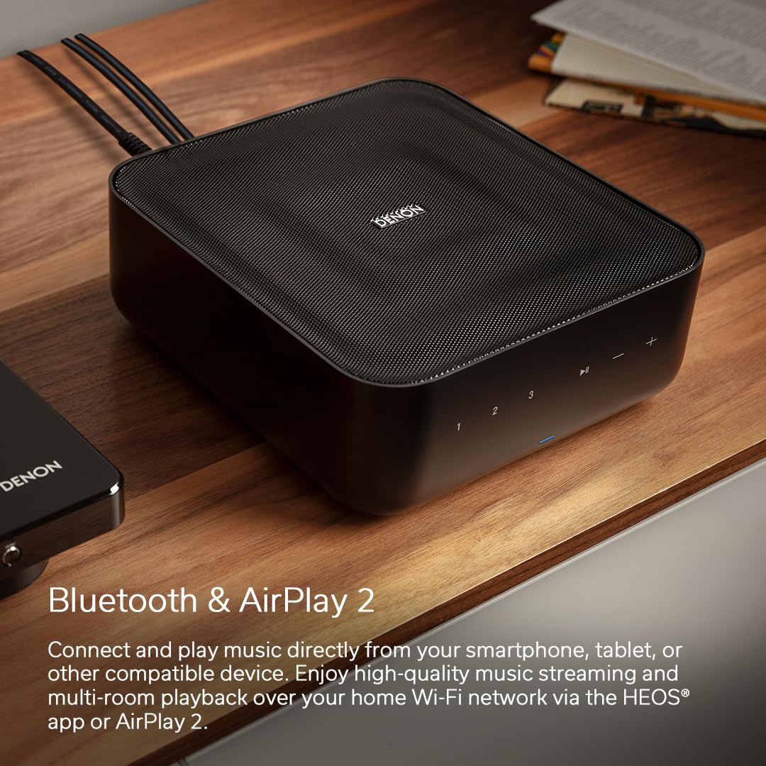 Denon Home Amplifier USB input for high-res playback up to 192kHz.