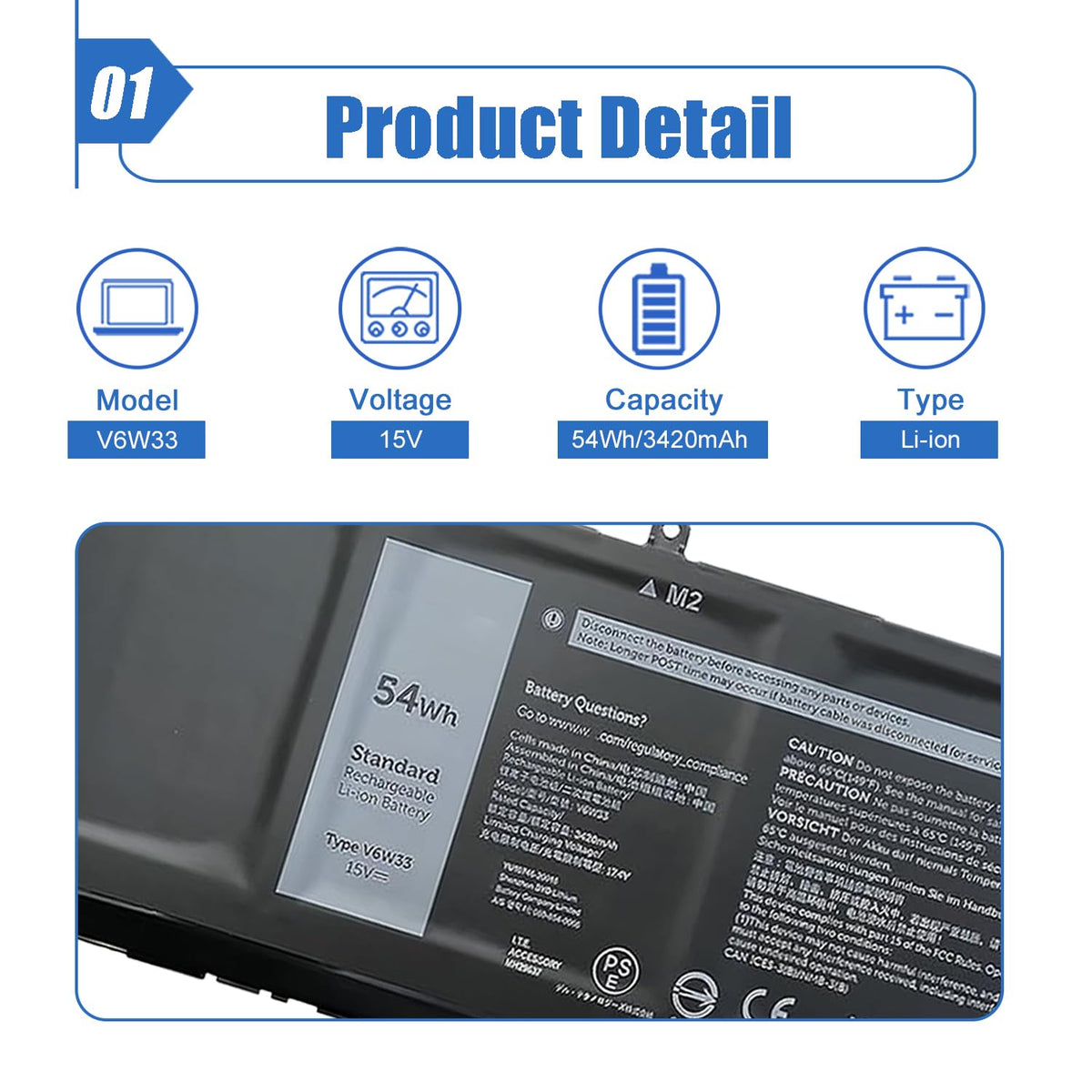 Dentsing battery profile side view demonstrating slim fit and installation ease