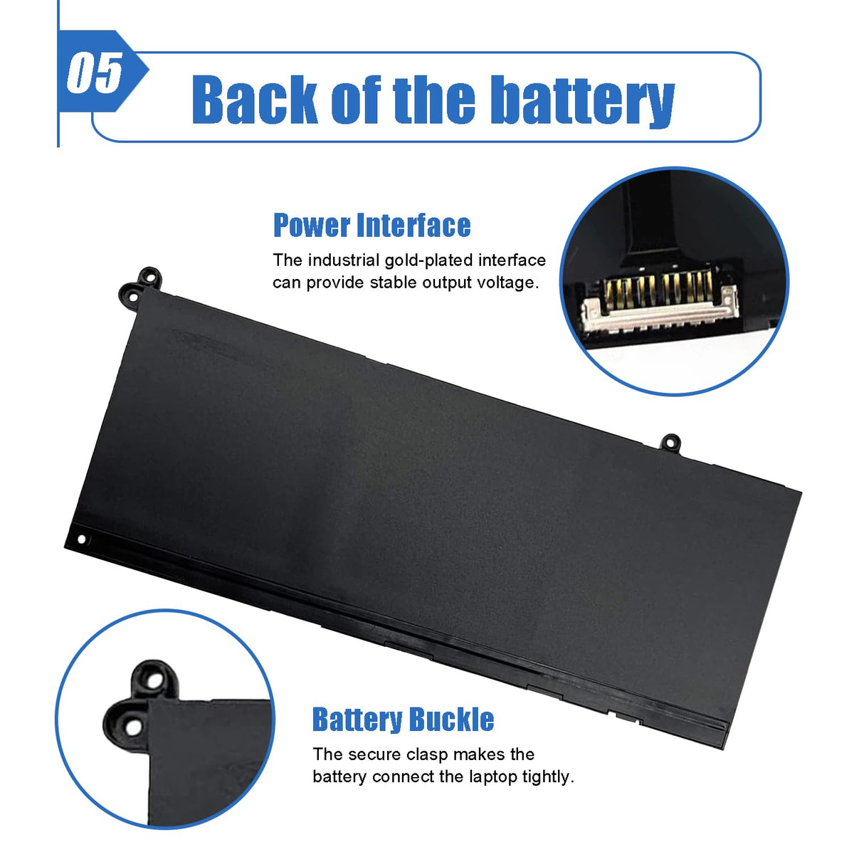 Dentsing battery with instruction sheet showing easy installation guidance