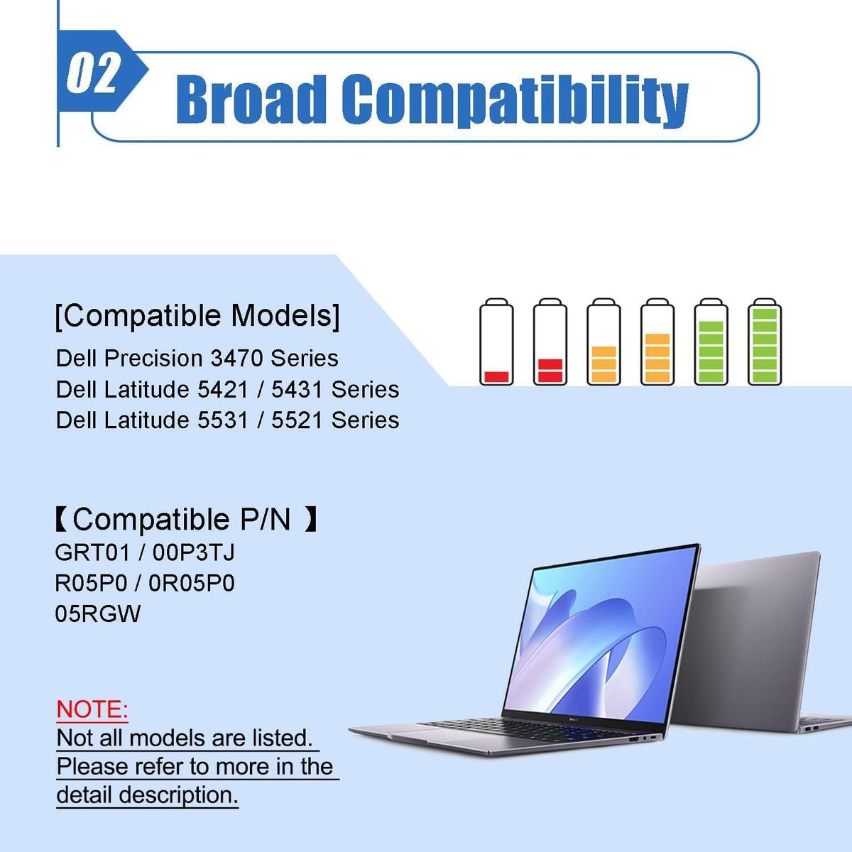Dentsing GRT01 installed in Dell laptop delivering restored battery life