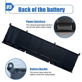 Dentsing battery on a workspace with laptop and tools suggesting quick at-home swap