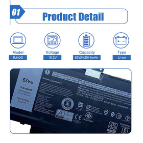 Dentsing battery close-up label with model and voltage clear for easy verification