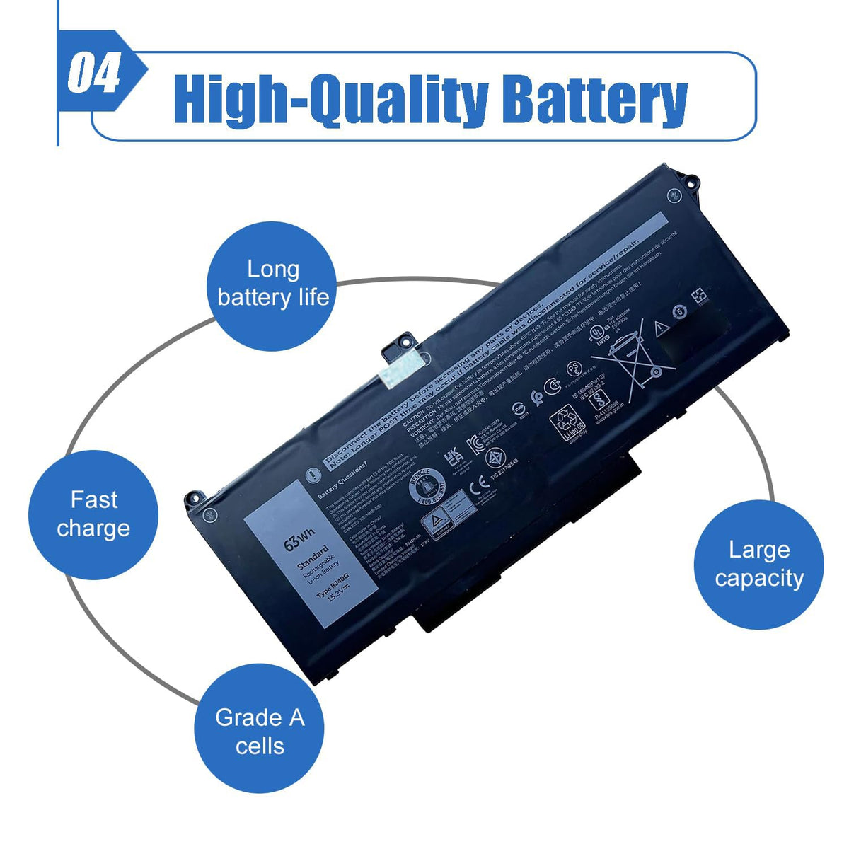 Dentsing battery next to ruler showing scale and size for correct fit confirmation