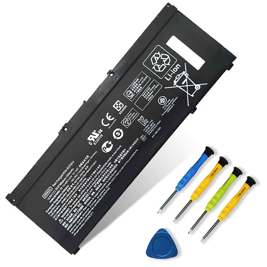 Dentsing SR04XL battery front view for HP Omen and Pavilion laptops.