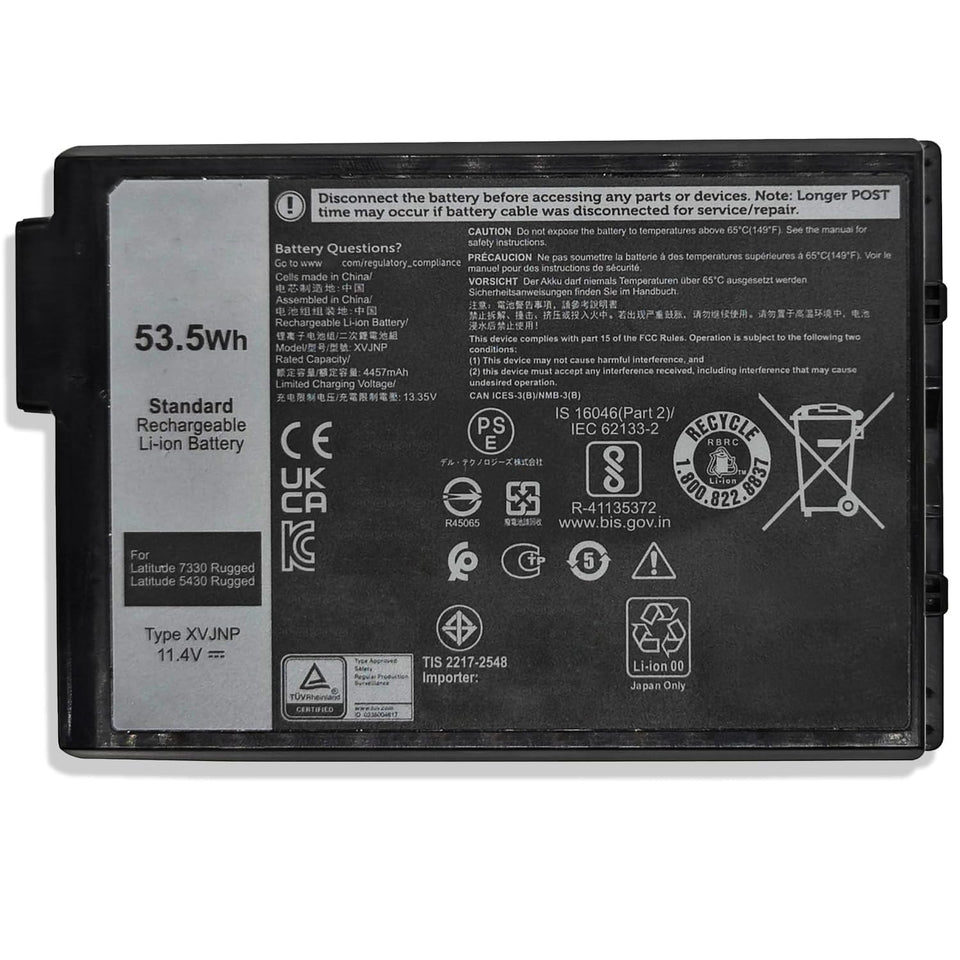 Dentsing XVJNP battery 11.4V 53.5Wh powers Dell Latitude on the go