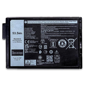 Dentsing XVJNP battery front view showing authentic OEM design for Dell Latitude rugged models.