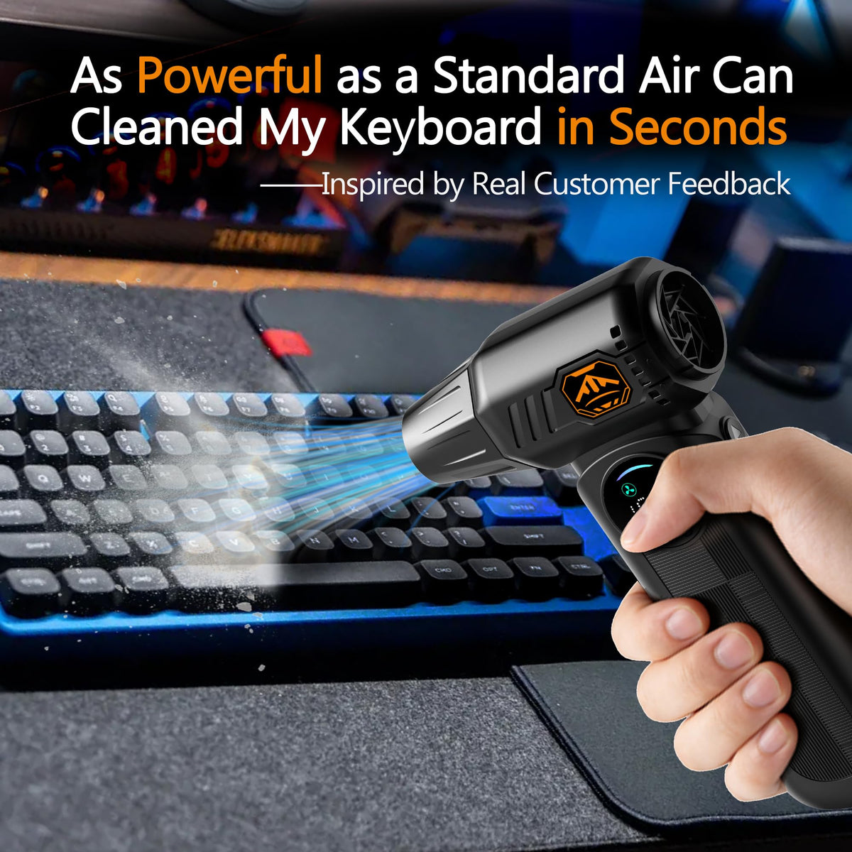 Deparee 8000mAh battery enables long cordless cleaning sessions.