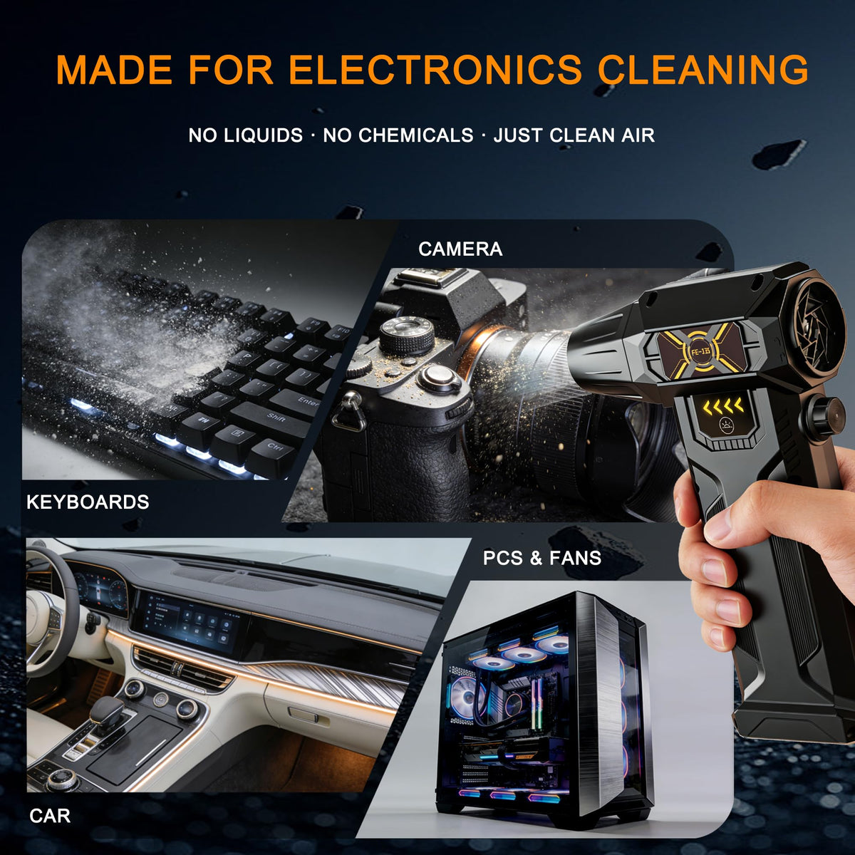 Deparee 8000mAh battery powering long cleaning sessions