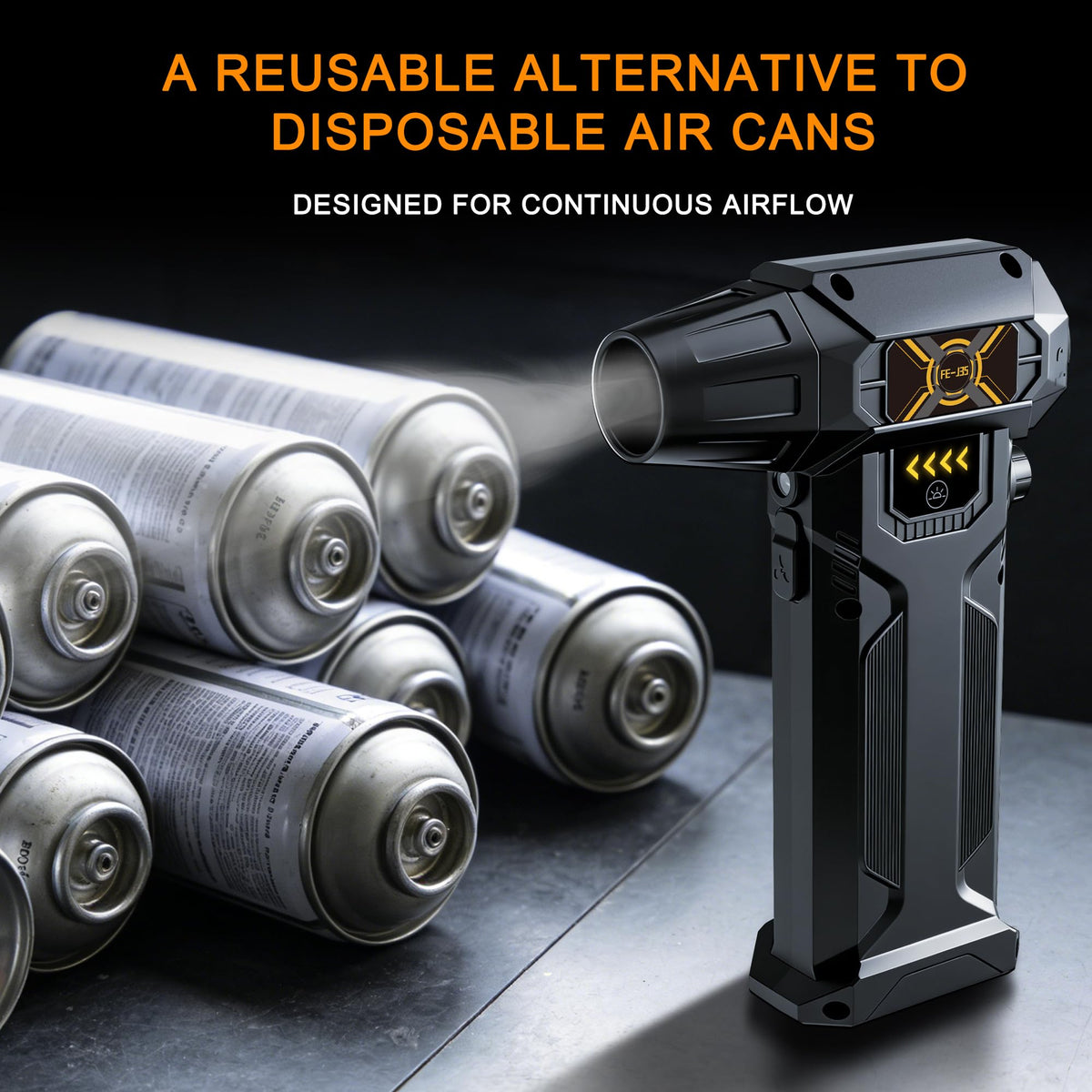 Deparee air duster equipped with multiple nozzles and brushes for versatility