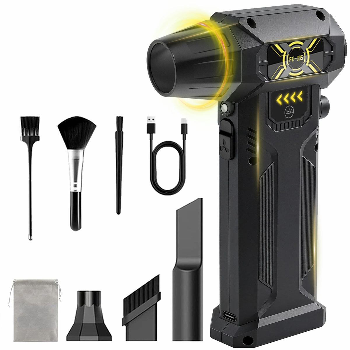 Deparee compressed air duster delivering 130000RPM turbo airflow for fast debris removal
