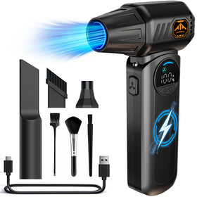 Deparee compressed air duster delivers powerful debris removal for keyboards and PC components.