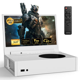 DEPGI 12.5-inch monitor connected to Xbox Series S with dual HDMI for seamless play