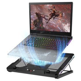 DEPGI front view with laptop showing improved cooling and stable support