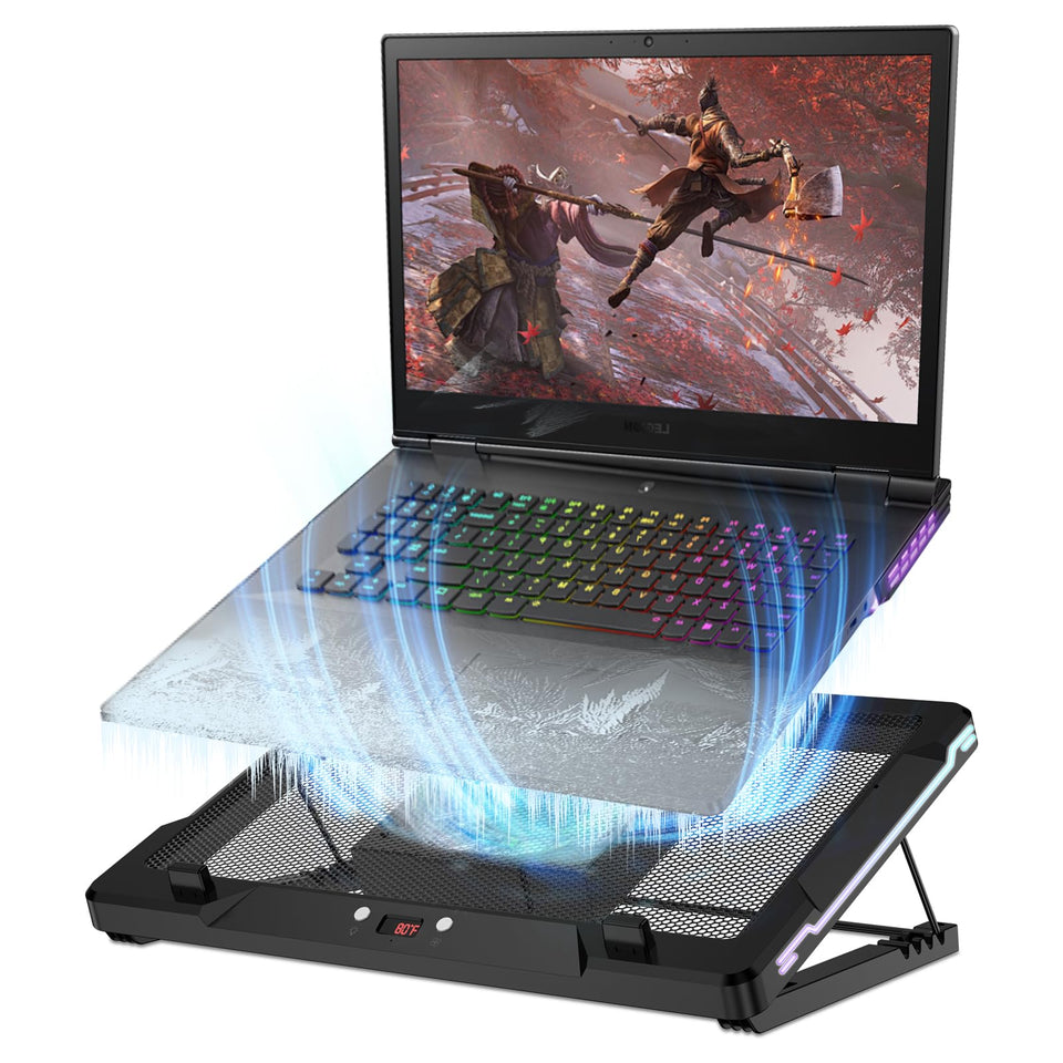 DEPGI front view with laptop showing improved cooling and stable support