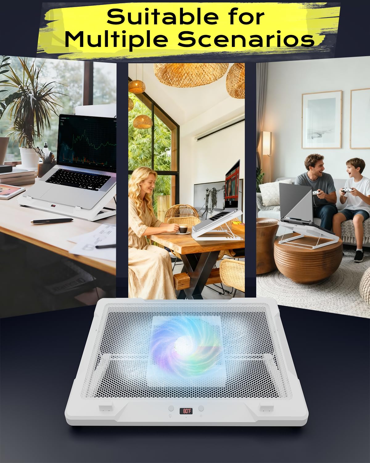 DEPGI supports laptops from 14 to 17.3 inches for broad compatibility.