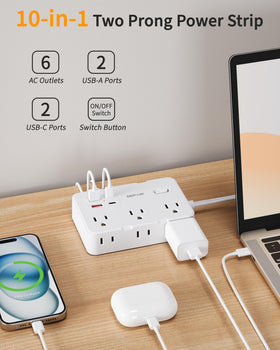 DEPOW 1050J surge protector safeguards electronics during storms and spikes
