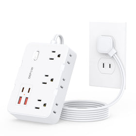 DEPOW 2-prong to 3-prong adapter converts ungrounded outlets for safer grounding