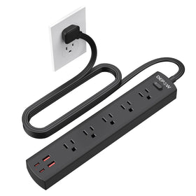 DEPOW compact black strip ideal for dorms and home offices.
