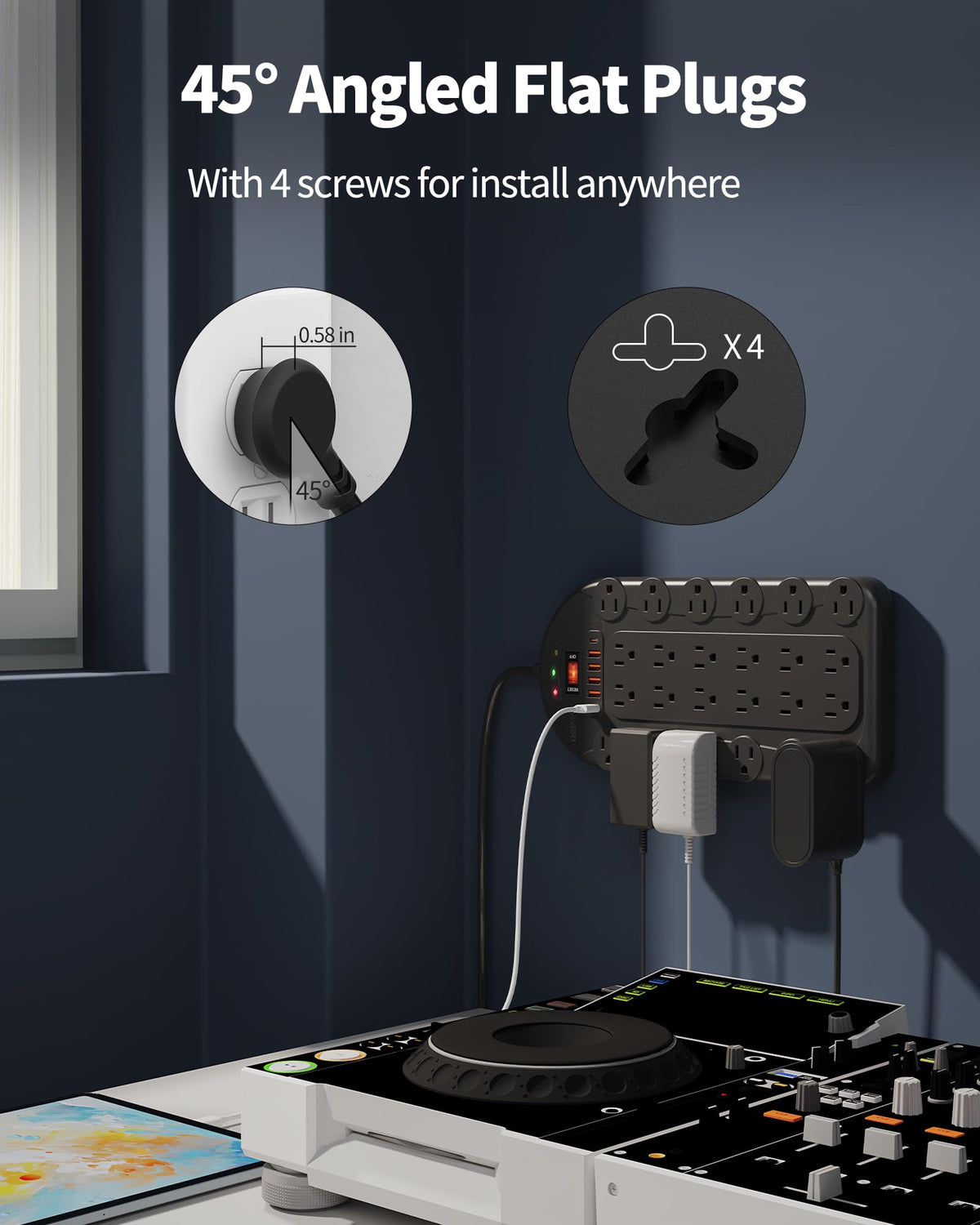 DEPOW in-use on a desk organizing multiple devices neatly