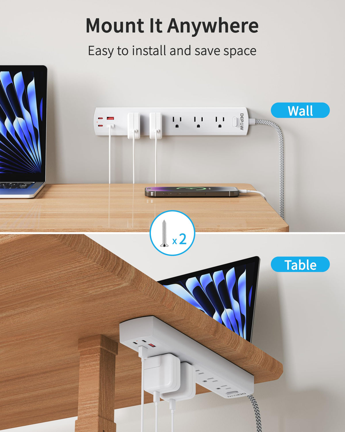 DEPOW old-house compatibility supports modern devices from non-grounded outlets.