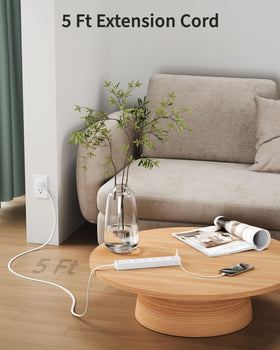 DEPOW power strip wall-mount holes illustrating easy installation