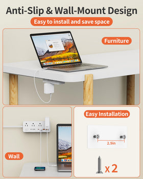 DEPOW space-saving design fits under desks or behind furniture