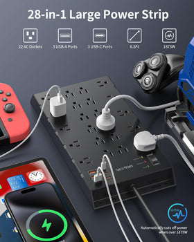 DEPOW USB 6-port hub enables charging multiple devices at once
