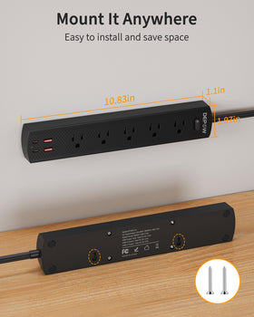 DEPOW wall-mount holes allow secure installation anywhere.