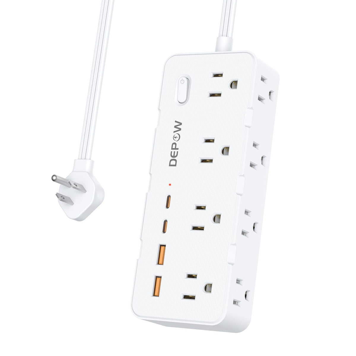 DEPOW white power strip blends with home decor