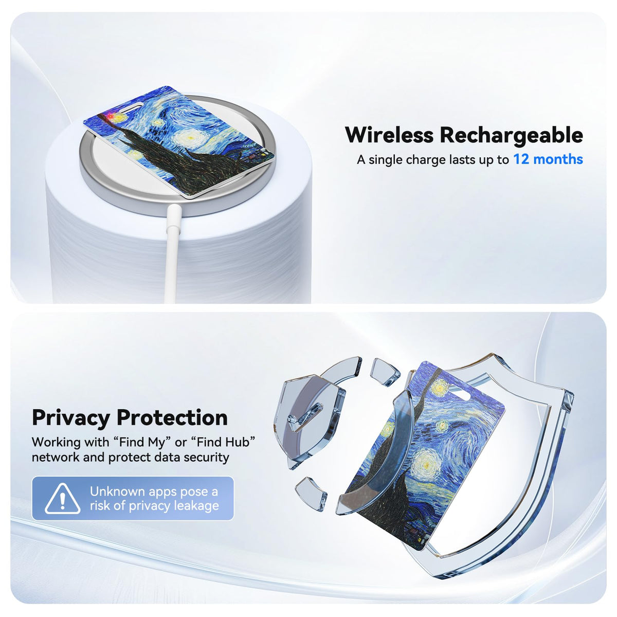 DERAX Wallet Tracker Card – left-behind alerts when you walk away