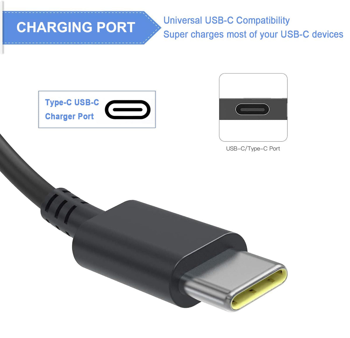 Derui 100V-240V AC adapter, worldwide compatibility for Lenovo IdeaPad 13